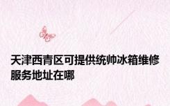 天津西青区可提供统帅冰箱维修服务地址在哪