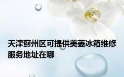 天津蓟州区可提供美菱冰箱维修服务地址在哪