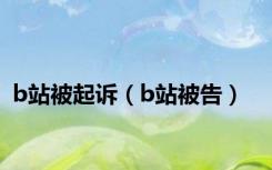 b站被起诉（b站被告）