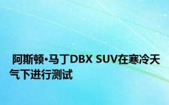 阿斯顿·马丁DBX SUV在寒冷天气下进行测试 
