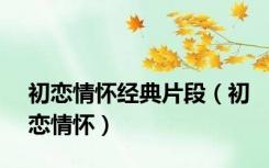 初恋情怀经典片段（初恋情怀）