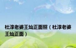 杜淳老婆王灿正面照（杜淳老婆王灿正面）