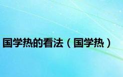 国学热的看法（国学热）
