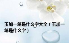 玉加一笔是什么字大全（玉加一笔是什么字）