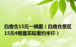白鹿仓15元一碗面（白鹿仓景区15元4根面实际重约半斤）