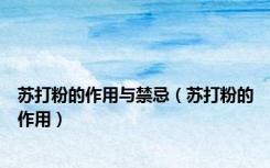 苏打粉的作用与禁忌（苏打粉的作用）