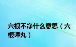 六根不净什么意思（六根谭丸）