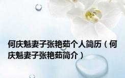 何庆魁妻子张艳茹个人简历（何庆魁妻子张艳茹简介）