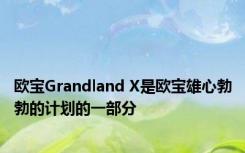 欧宝Grandland X是欧宝雄心勃勃的计划的一部分 