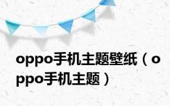 oppo手机主题壁纸（oppo手机主题）