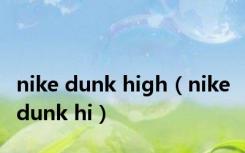 nike dunk high（nike dunk hi）