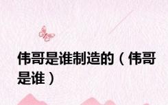 伟哥是谁制造的（伟哥是谁）