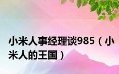 小米人事经理谈985（小米人的王国）