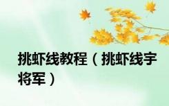 挑虾线教程（挑虾线宇将军）