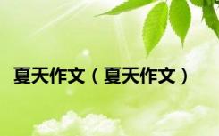 夏天作文（夏天作文）