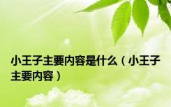 小王子主要内容是什么（小王子主要内容）