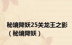 秘境降妖25关龙王之影（秘境降妖）