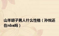 山羊胡子男人什么性格（孙悦还在nba吗）