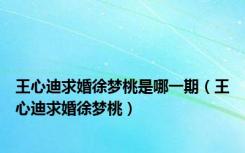 王心迪求婚徐梦桃是哪一期（王心迪求婚徐梦桃）