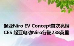 起亚Niro EV Concept首次亮相CES 起亚电动Niro行驶238英里 