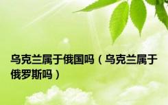 乌克兰属于俄国吗（乌克兰属于俄罗斯吗）