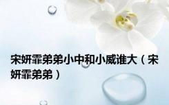宋妍霏弟弟小中和小威谁大（宋妍霏弟弟）
