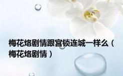 梅花烙剧情跟宫锁连城一样么（梅花烙剧情）