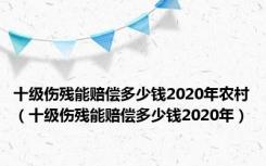 十级伤残能赔偿多少钱2020年农村（十级伤残能赔偿多少钱2020年）