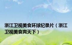 浙江卫视美食环球纪录片（浙江卫视美食爽天下）