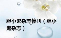 胆小鬼杂志停刊（胆小鬼杂志）