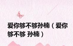 爱你够不够孙楠（爱你够不够 孙楠）