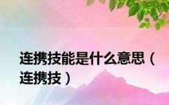 连携技能是什么意思（连携技）