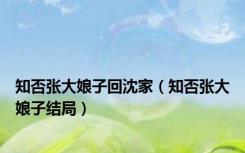 知否张大娘子回沈家（知否张大娘子结局）