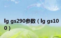 lg gs290参数（lg gs100）
