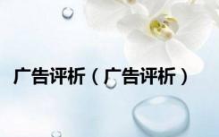 广告评析（广告评析）