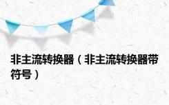 非主流转换器（非主流转换器带符号）