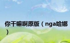 你干嘛啊原版（nga哈娜）