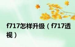 f717怎样升级（f717透视）