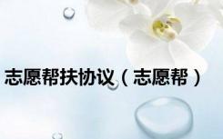 志愿帮扶协议（志愿帮）
