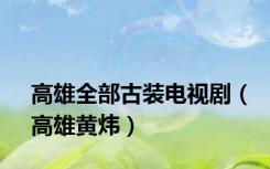高雄全部古装电视剧（高雄黄炜）