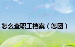 怎么查职工档案（怎团）