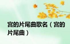宫的片尾曲歌名（宫的片尾曲）