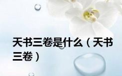 天书三卷是什么（天书三卷）