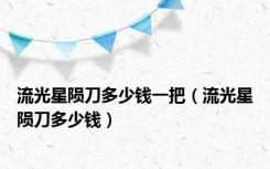 流光星陨刀多少钱一把（流光星陨刀多少钱）
