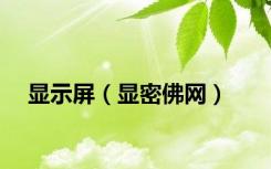 显示屏（显密佛网）