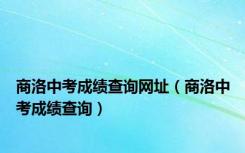 商洛中考成绩查询网址（商洛中考成绩查询）