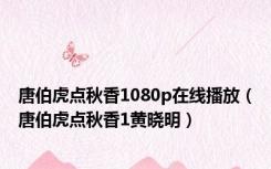唐伯虎点秋香1080p在线播放（唐伯虎点秋香1黄晓明）