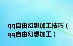 qq自由幻想加工技巧（qq自由幻想加工）