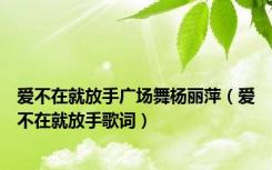 爱不在就放手广场舞杨丽萍（爱不在就放手歌词）