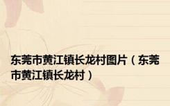 东莞市黄江镇长龙村图片（东莞市黄江镇长龙村）